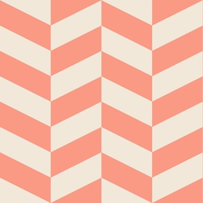 Soft-peach-pink-and-neutral-pristine-beige-chevron-zigzag-XL-jumbo