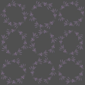 Lavender wreaths charcoal gray