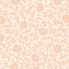 Dense Vintage Garden Tossed Floral in mid soft pink