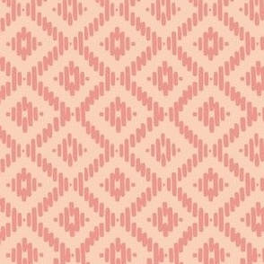 Hand painted diamond basket weave in soft pink and salmon pink