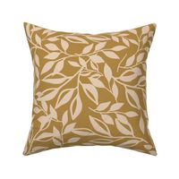 Elegant Fall Autumn Foliage in Vintage Gold and Tan