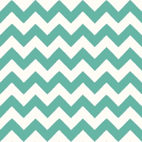 TEXTURED CHEVRONS | 24" | Mint green zigzag fun for kids bedding and wallpaper