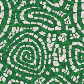 Rocks & Swirls - Tonal Texture (in greens, grey, white)