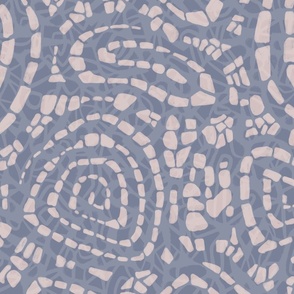 Rocks & Swirls - Tonal Texture (in blues, greys)