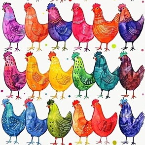 Rainbow Chickens 2 Medium