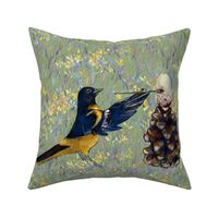 Baltimore Oriole Painting Egg For Pillow