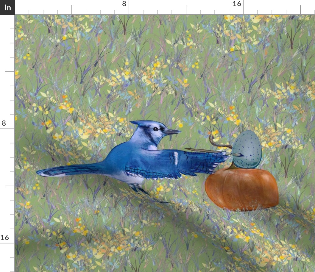 Birds Painting their Eggs for Fat Quarters