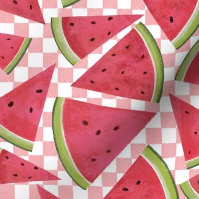 Pink checkered watermelon