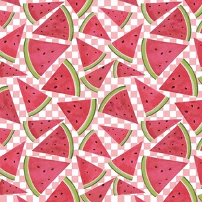 Pink checkered watermelon