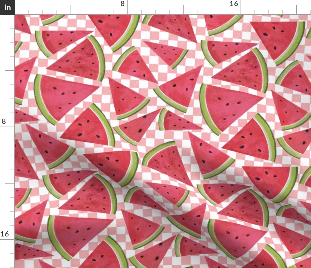 Pink checkered watermelon