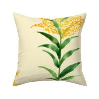 14x14-in Golden Wayside -- Goldenrod watercolor floral