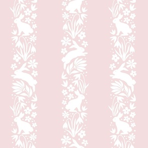 nursery bunny stripes/white on soft pink/medium