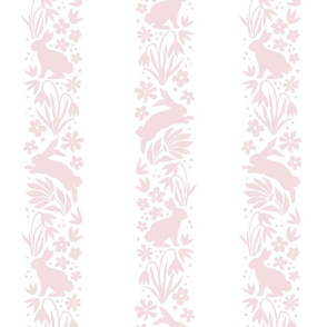 nursery bunny stripes/soft pink on white/medium