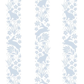 nursery bunny stripes/soft blue on white/medium