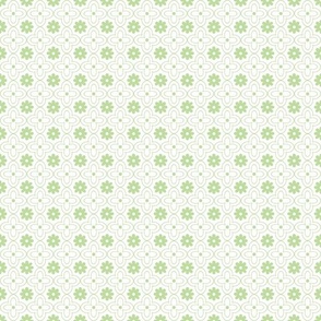 floral tile light grass green on white hand drawn flower outline geometric quatrefoil two color 1 one inch pastel blender kitchen wallpaper and home decor