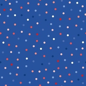 All American Red white and blue polka dots confetti