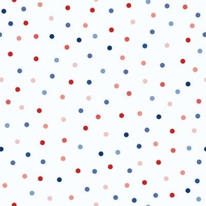 All American Red white and blue polka dots confetti
