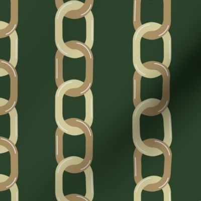 Large Chains on Dark Green, Style 1