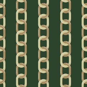 Large Chains on Dark Green, Style 1