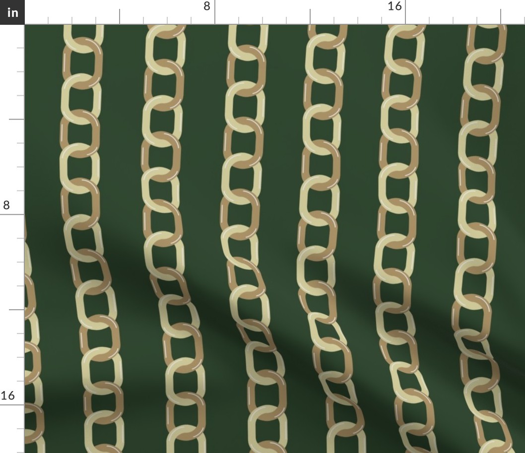 Large Chains on Dark Green, Style 1