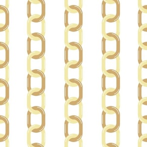 Large Gold Chain on White, Style 1