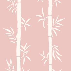Cream Bamboo Plants - Light pink
