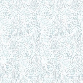 Dusty Light Blue Floral - small
