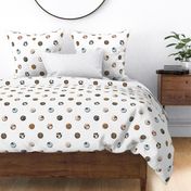 Cat Nap Polka Dots on White