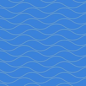 Summer Waves in Bright Ocean Blue