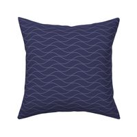 Summer Waves in Nautical Navy Blue