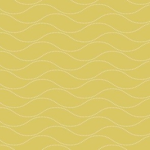 Summer Waves in Bright Lemon Lime Yellow