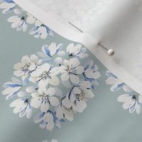 Samantha’s Flowers-04, Med, White, Cream, Light Blue on Sage Green, Mermaid Collection-58