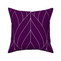 ART DECO BLOSSOMS - VIOLET WITH WHITE LINES, LARGE SCALE