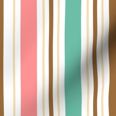 Sweet Seaside Neapolitan Ice Cream Stripes / Large