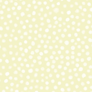 L | Painted Polka Dots Snow White on Yellow  - ©Lucinda Wei