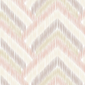 ikat chevron - modern neutral color palette - boho textured ikat style wallpaper and fabric