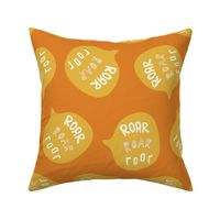 M - Roar Roar Lion - Word Bubbles - Roar Lettering - Lion - Boy Nursery - orange x yellow