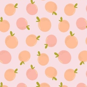 Peaches tossed on pink