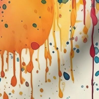 Rainbow Splash Pattern Watercolor Paint Splatter Red Orange Yellow Green Blue Purple