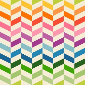 Happy-muted-fun-vintage-kids-rainbow-chevron-zigzag-XL-jumbo