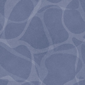 (M) Warm Minimal Abstract Organic Shapes flowing Slate Blue Gray Jeans Denim  #minimalabstract #warmminimalism 