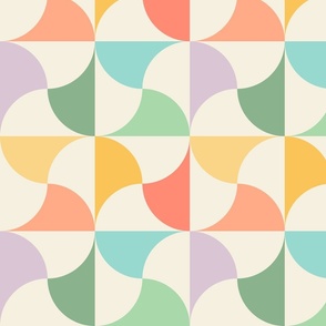 Halved-scale-shapes-in-muted-vintage-rainbow-colours-XL-jumbo