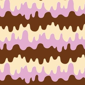 Small - Neapolitan Ice Cream Drips - Chocolate - Vanilla - Strawberry