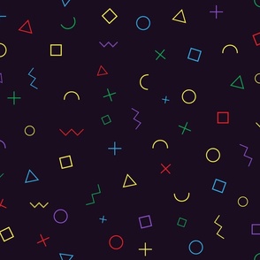 Games pattern Colored geometric shapes background