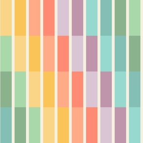 Wide-broad-vertical-rainbow-stripes-in-muted-vintage-colours-on-beige-XL-jumbo-vs