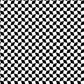 diamond checkers tile mosaic modern geometric half inch squares diamonds ivory black and white bathroom metallic wallpaper kitchen tablecloth