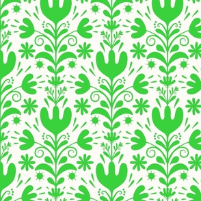 Nordic florals green