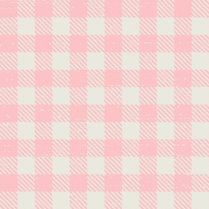 checkers pink on off white l large