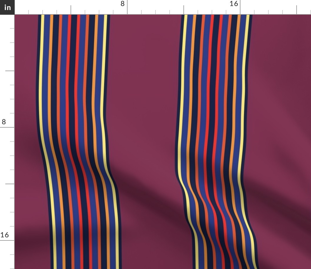 Strip Stripe Flare maroon