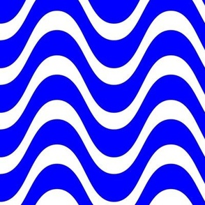 White and Blue Wave Pattern